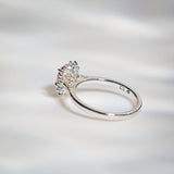 Kimberley | 'Pantai Merah' | Padparadscha Sapphire Halo Ring back basket view
