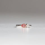 Kimberley | Desert Sunset - Padparadscha Sapphire & Diamond front view