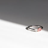 Kimberley | Desert Sunset - Padparadscha Sapphire & Diamond in sunlight