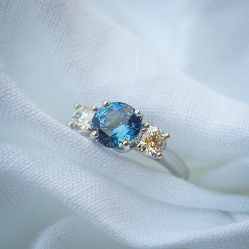'Blue scintillations' | Ceylon Blue Sapphire & Diamonds Ring – CEYLON ...