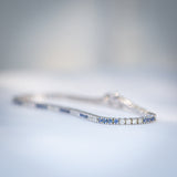 Indian Ocean | 2.4Ctw+ Ceylon Blue Sapphires & Diamonds Tennis Bracelet 5