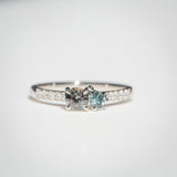 Daintree | 'Alexandra' | Natural Alexandrite Toi et Moi Ring daylight colour