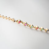 Kimberley | "Ningaloo" | Natural Coloured Stones Gold Bracelet closeup view