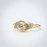 Daintree | 'Otways' | Natural Diamond & Australian Sapphires Curved Ring side view 2
