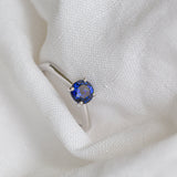 Indian Ocean | Royal Solitaire - Royal Blue Sapphire knife edge band