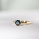 Daintree | Beauty of the Forest - Bluish Green Sapphire Front Side View