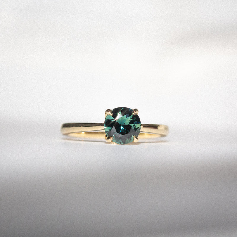 Daintree | Beauty of the Forest - Bluish Green Sapphire front view