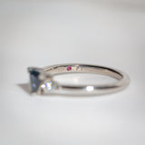 Daintree | "Urals I" | Natural Russian Alexandrite & Diamond Trilogy Ring hidden Burmese Ruby