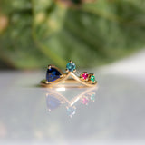 Indian Ocean | Crown Band - Vivid Royal Blue Sapphire daylight