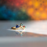 Indian Ocean | Crown Band - Vivid Royal Blue Sapphire side view