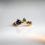 Indian Ocean | Crown Band - Vivid Royal Blue Sapphire front view