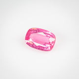 0.7Ct Neon Reddish Pink Mahenge Spinel | Cushion Shape side view