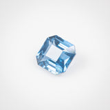 0.54Ct Electric Neon Cobalt Blue Tanzanian Spinel | Asscher Shape side view
