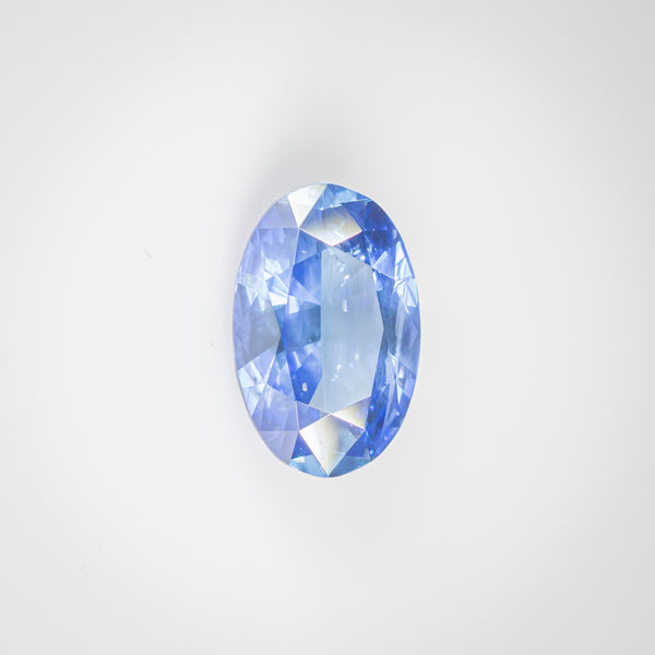 1.33Ct Vivid Blue Ceylon Sapphire | Oval Shape front view