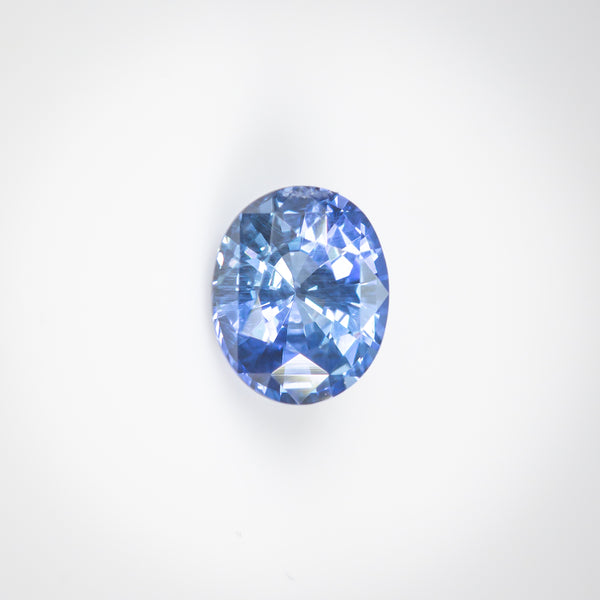 1.04Ct Unheated Ceylon Blue Sapphire | Oval Shape front view