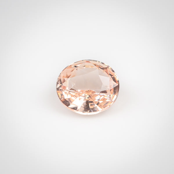 1.02Ct Salmon Orange Padparadscha Sapphire | "Sunset in Dubrovnik" | Oval Shape front view