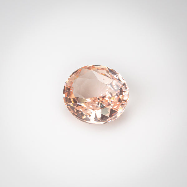 1.02Ct Salmon Orange Padparadscha Sapphire | "Sunset in Dubrovnik" | Oval Shape side view