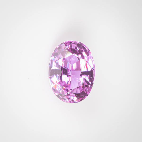 1.1Ct Purplish Pink Madagascan Sapphire | 'Hutt Lagoon' | Oval Shape front view
