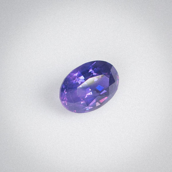 1.21Ct Opalescent Dreamy Purple Ceylon Sapphire | Oval Shape side view