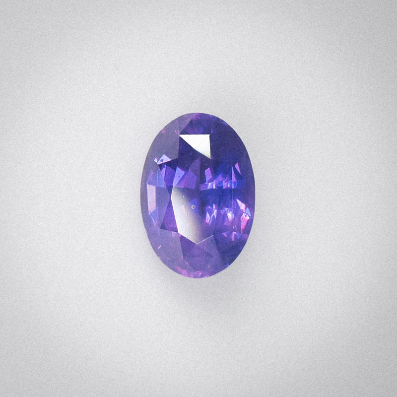 1.21Ct Opalescent Dreamy Purple Ceylon Sapphire | Oval Shape front view
