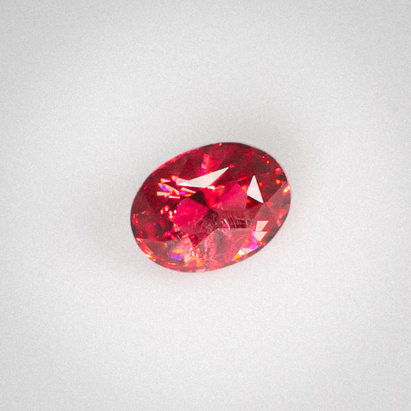 1.09Ct Neon Mahenge Red Tanzanian Spinel | Oval Shape side view