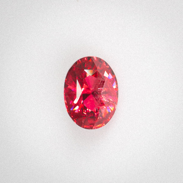 1.09Ct Neon Mahenge Red Tanzanian Spinel | Oval Shape front view