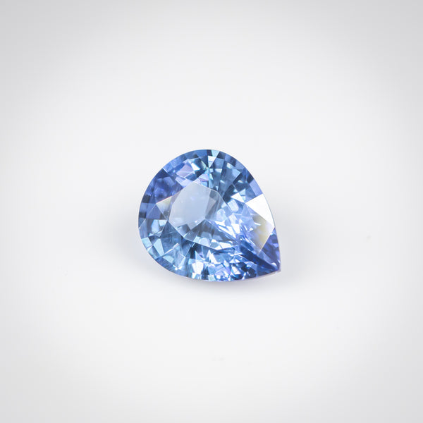1.07Ct Classic Ceylon Blue Sapphire | "A Drop in the Ocean of Life" | Pear Shape side view