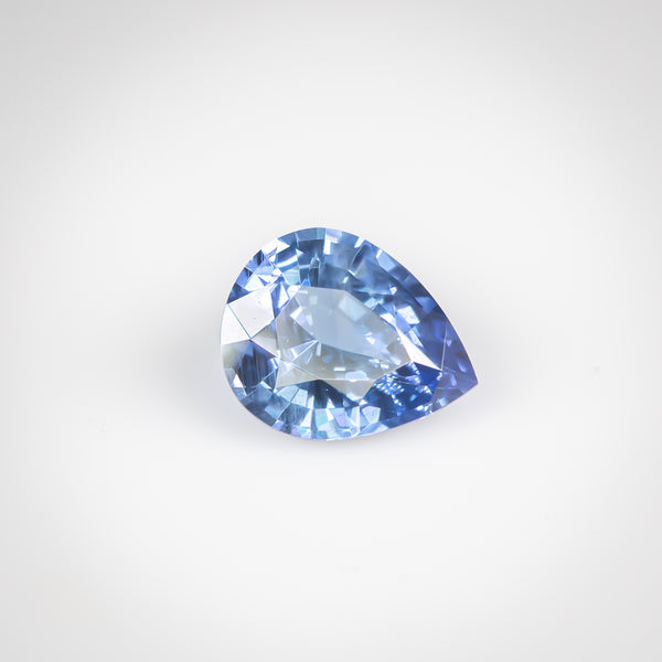 1.07Ct Classic Ceylon Blue Sapphire | "A Drop in the Ocean of Life" | Pear Shape front view