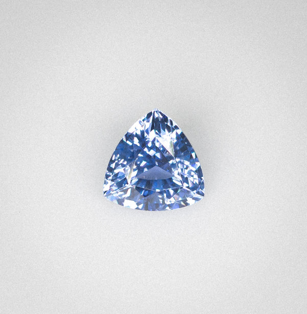 1.07Ct Ceylon Blue Ceylon Sapphire | Trillion Shape front view