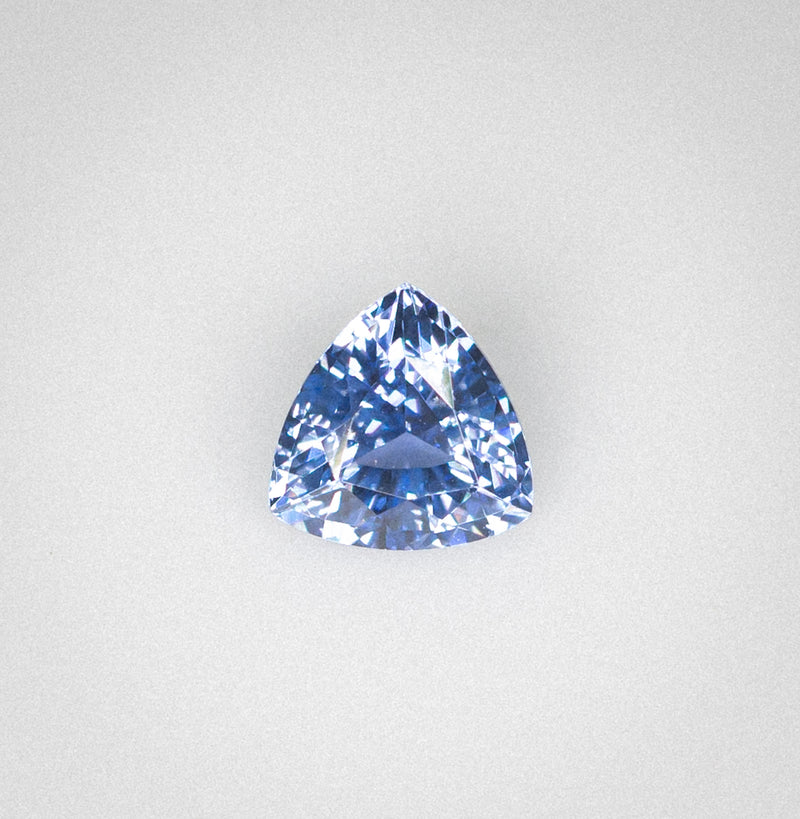 1.07Ct Ceylon Blue Ceylon Sapphire | Trillion Shape front view