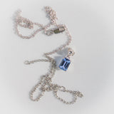 Indian Ocean | Blue Symphony - Natural Ceylon Blue Sapphire and Diamond Pendant loose