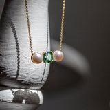 Indian Ocean | Pearls in the Forest - Lagoon Tourmaline & Akoya Pearls in light
