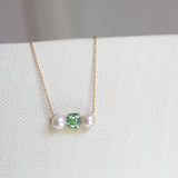Indian Ocean | Pearls in the Forest - Lagoon Tourmaline & Akoya Pearls hanging