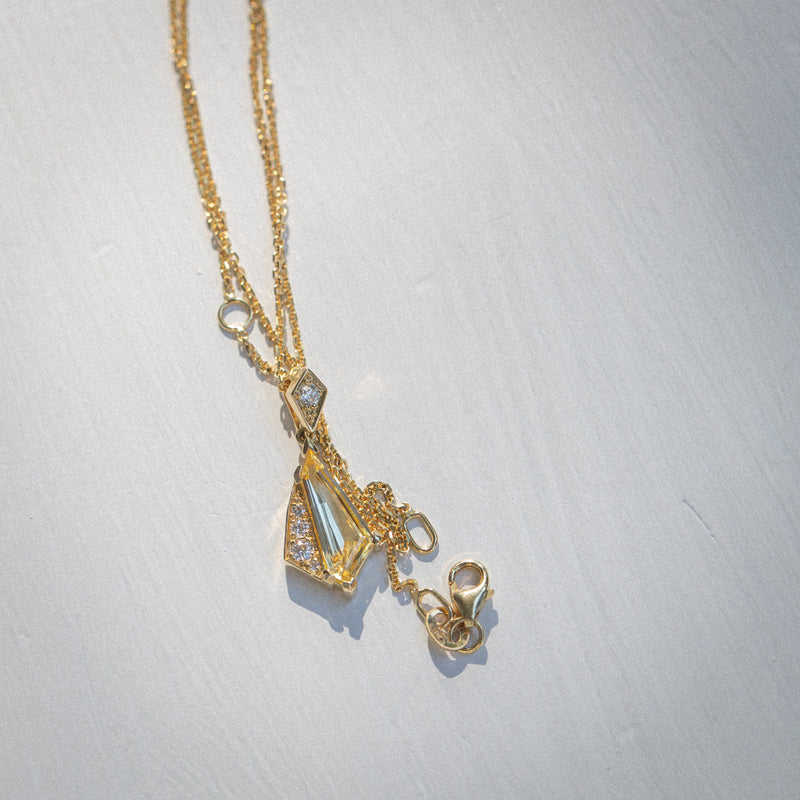 Byron Bay | Freeform Geometry - Yellow Ceylon Sapphire and Natural Diamonds in sun