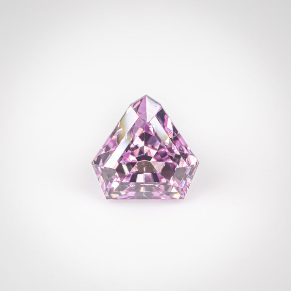 1.58Ct Violet Pink Ceylon Sapphire | "Pink Shield" | Fancy Shape front view