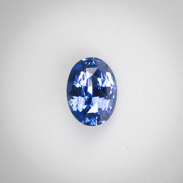 2.07Ct Vivid Blue Ceylon Sapphire | Oval Shape Front View