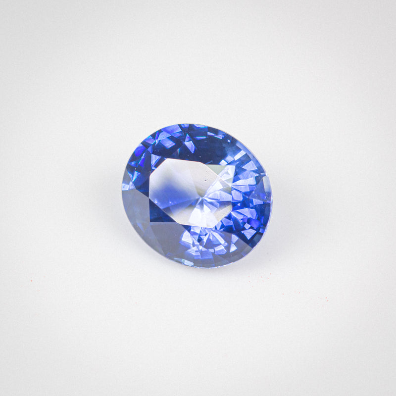 2.29Ct Vivid Blue Ceylon Sapphire | "Azores" | Oval Shape side view