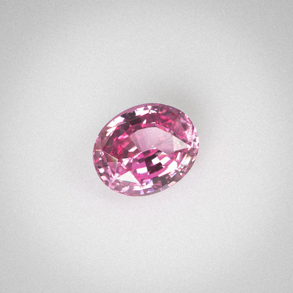 1.56Ct Lotus Padparadscha Ceylon Sapphire | Oval Shape side view