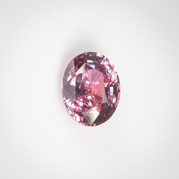 2.07Ct Purplish Pink Madagascan Sapphire | Oval Shape front view