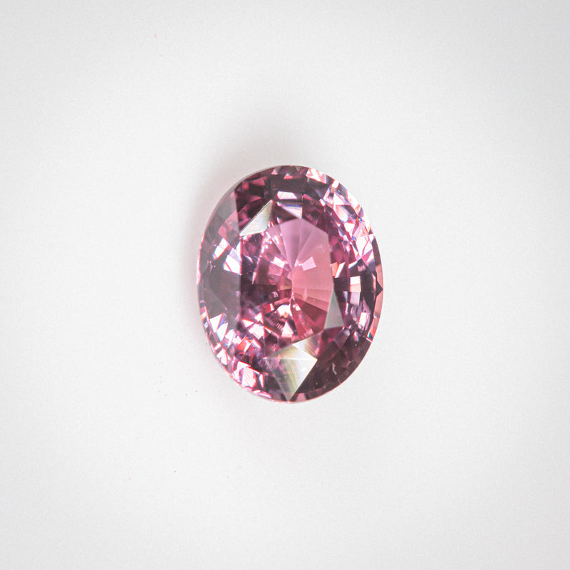 2.07Ct Purplish Pink Madagascan Sapphire | Oval Shape front view