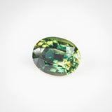 1.52Ct Green-Yellow- Blue Australian Parti Sapphire | Oval Shape side view