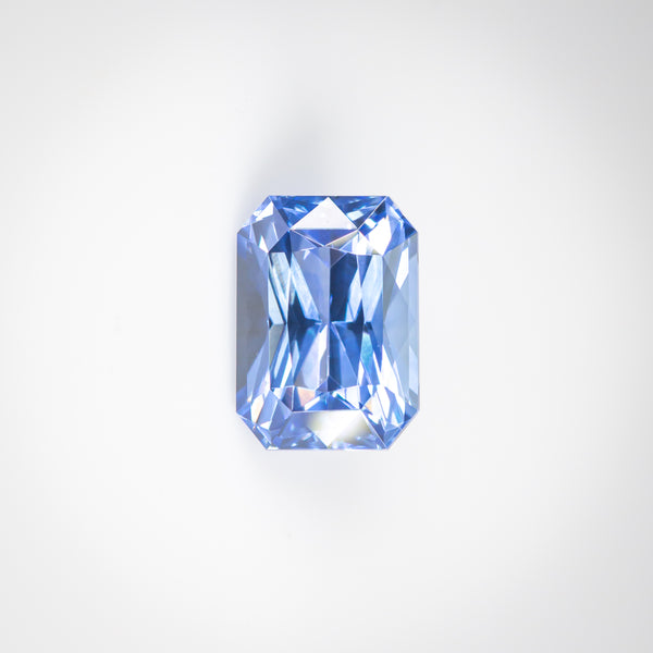 2.19Ct Vivid Blue Ceylon Sapphire | "Cayman Islands" | Radiant Shape front view