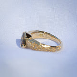 Daintree | "Komorebi - Golden Wattle" | One of One | Hand Engraved Australian Sapphire Ring one of one