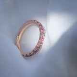 Indian Ocean | "An eternity in Valensole" | 2.3Ctw+ Natural Lilac Sapphires Eternity Ring side view