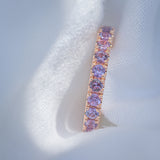 Indian Ocean | "An eternity in Valensole" | 2.3Ctw+ Natural Lilac Sapphires Eternity Ring side view 1