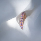 Indian Ocean | "An eternity in Valensole" | 2.3Ctw+ Natural Lilac Sapphires Eternity Ring closeup view