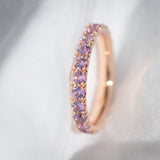 Indian Ocean | "An eternity in Valensole" | 2.3Ctw+ Natural Lilac Sapphires Eternity Ring macro
