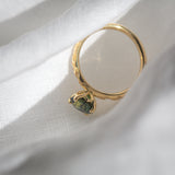 Daintree | "Gum Forest" | One of One | Hand Engraved Green Australian Sapphire Ring art view