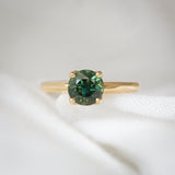 Daintree | "Summer in a Rainforest" | Green Australian Sapphire Ring front view 2