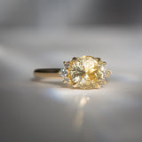 Byron Bay | "Versailles" | Canary Yellow Ceylon Sapphire & Diamonds Ring front view